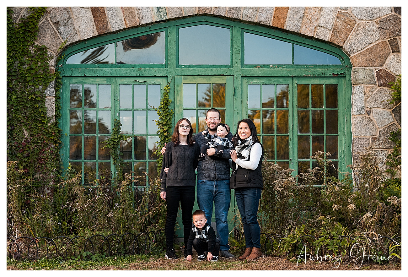 Black And White Family Portrait at Borderland State Park